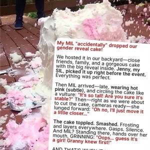 When the Cake Fell and Her Smile Stayed: A Gender Reveal Gone Wrong