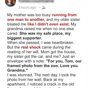 Grandma Left Me a Photo While My Mom and Sister Took Everything — Then I Saw Her True Wisdom