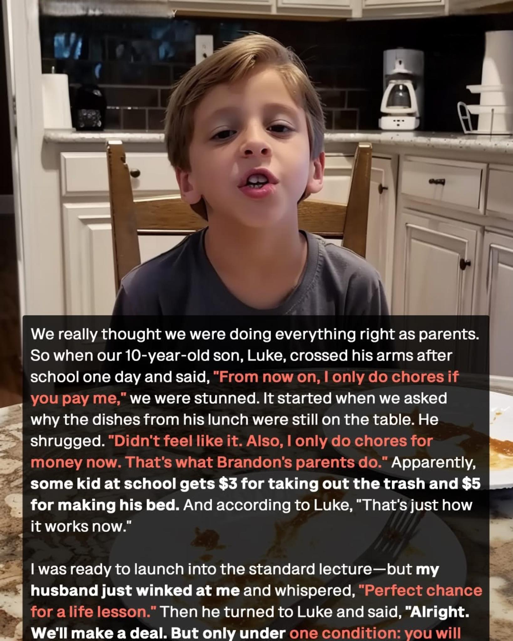 Our Son Wanted Chore Money – We Taught Him a Smarter Lesson