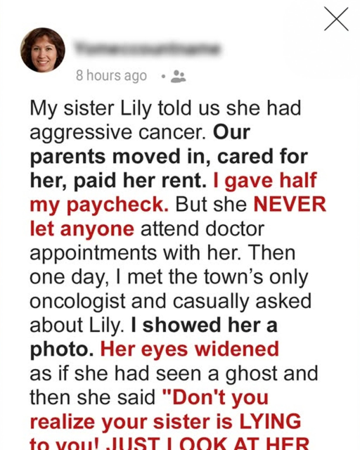 My Sister Claimed She Was Sick — What She Really Wanted Was Unforgivable