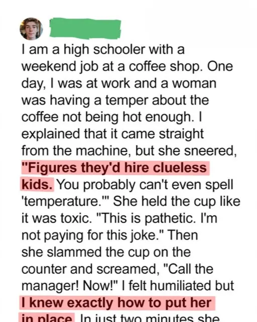 The Day a Furious Customer Tried to Humiliate Me — and I Had the Perfect Comeback