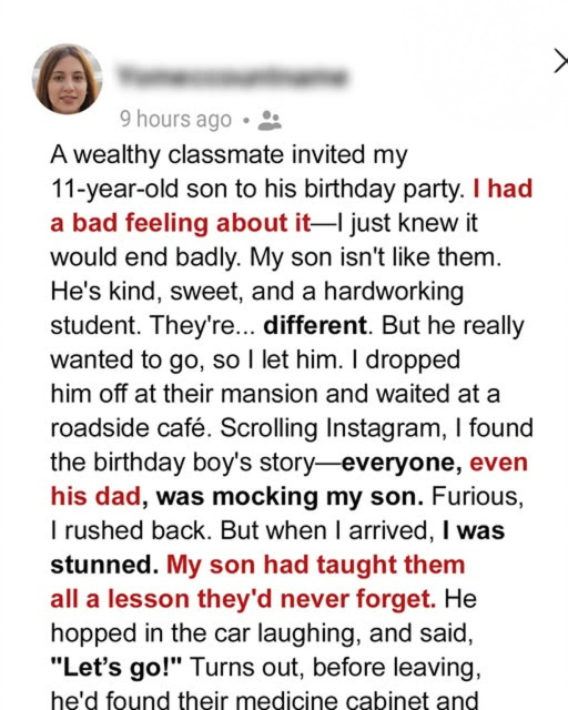 When a Rich Kid and His Dad Mocked My Son at His Birthday Party, My Son Shut Them Down