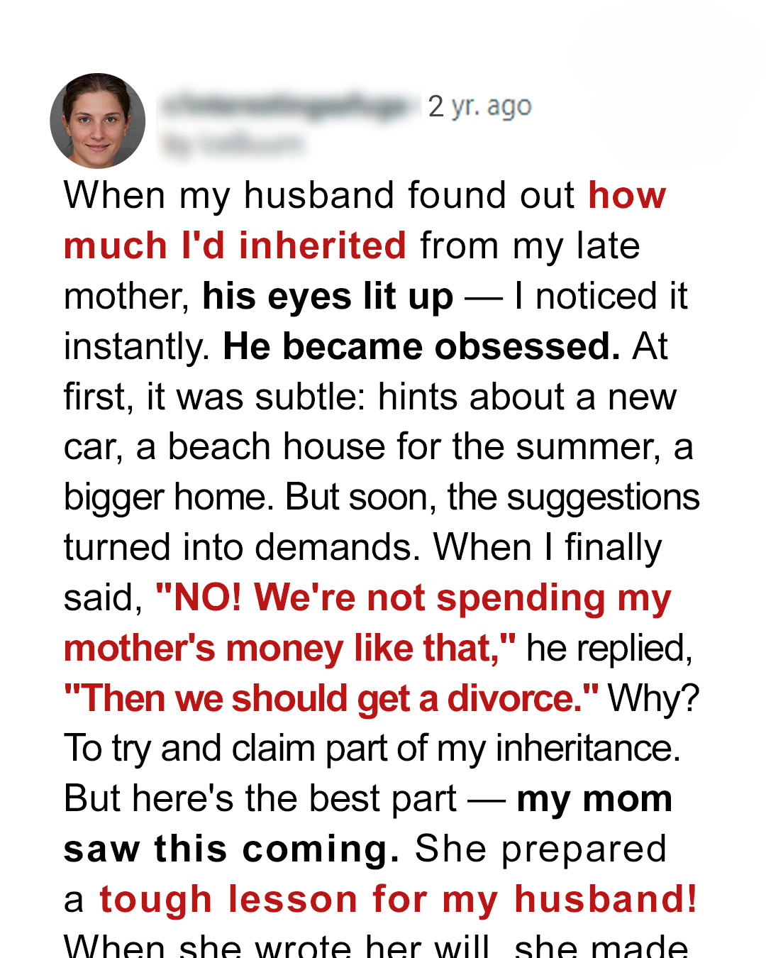 My Husband Filed for Divorce After My Inheritance—But My Late Mother Outsmarted Him Completely