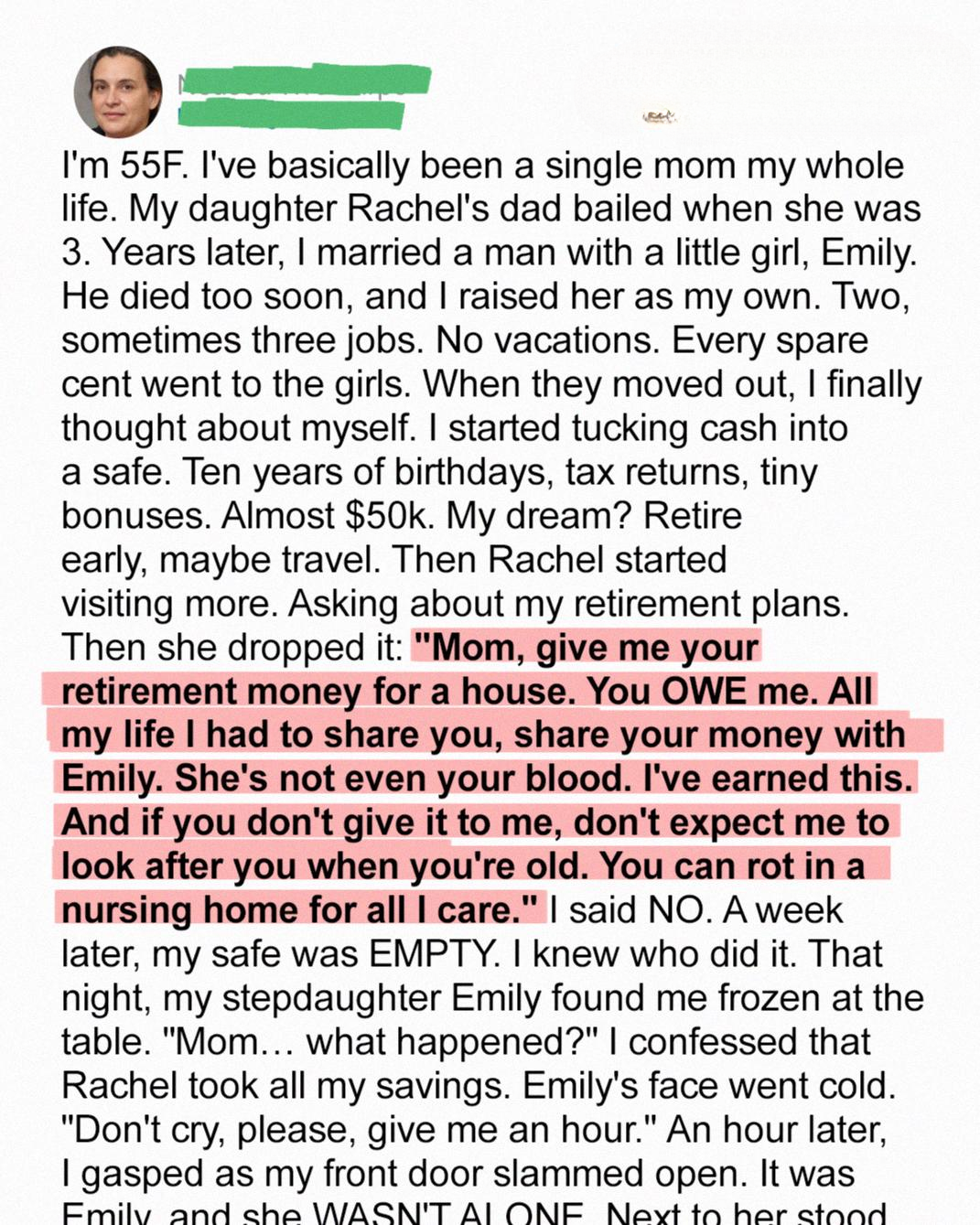 My Daughter Used My Retirement Savings Without My Permission