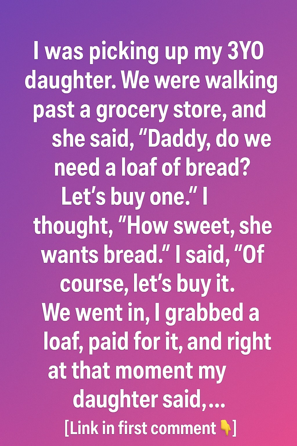 A Simple Walk, a Loaf of Bread, and a Lesson in Kindness