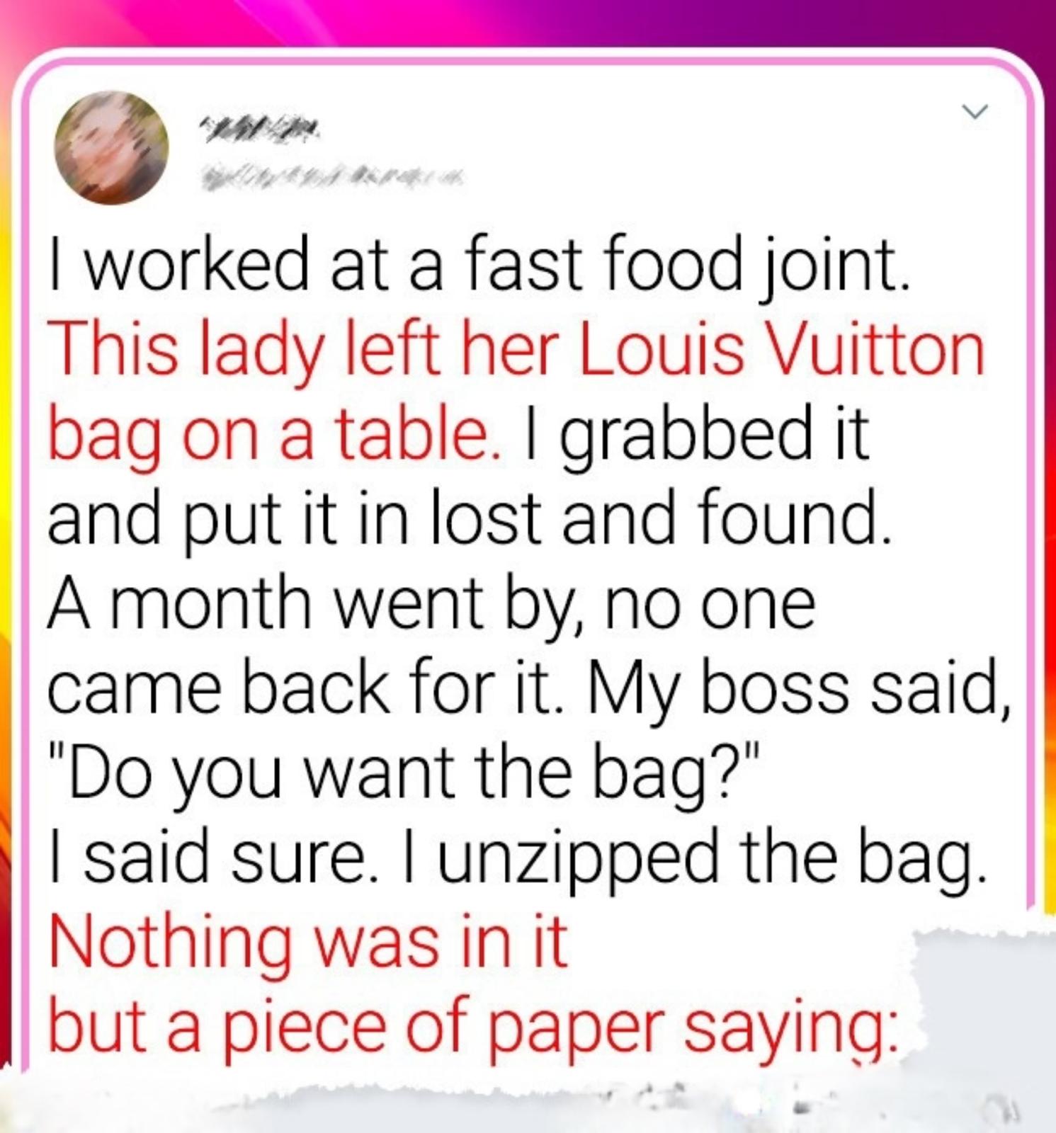 The Louis Vuitton Bag and the Note That Changed Everything