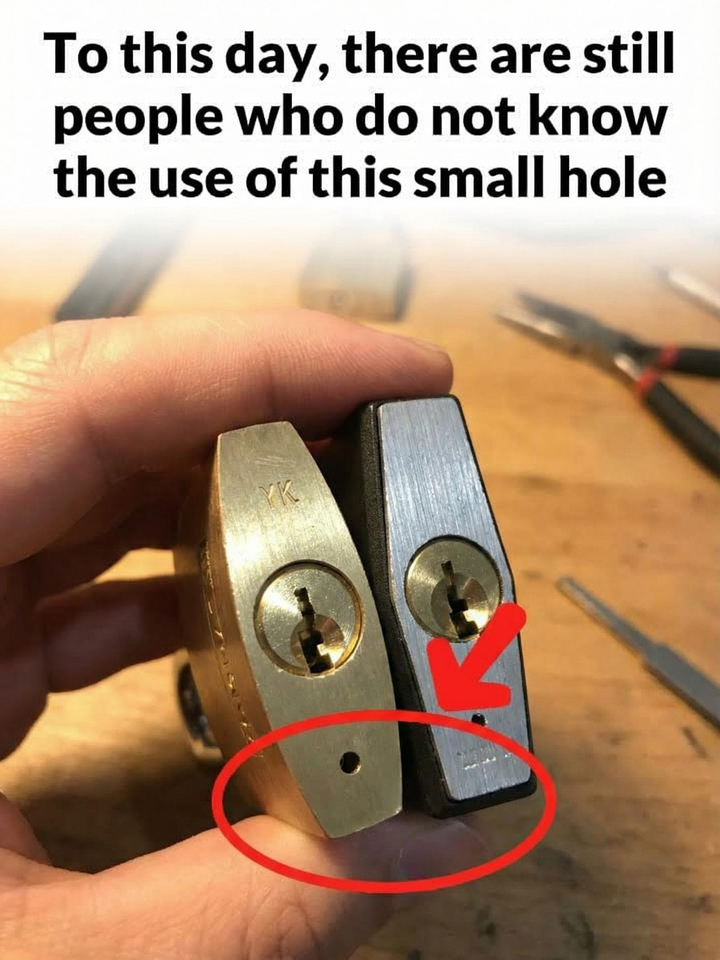 The Real Purpose of the Small Hole at the Bottom of a Padlock