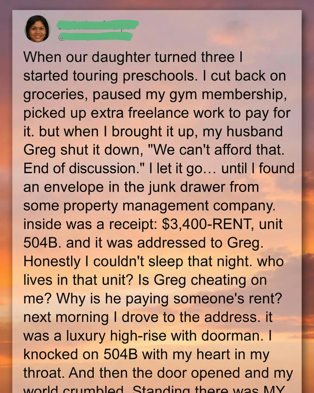 My Husband Said We Couldn’t Afford Preschool — Then I Discovered Where the Money Was Really Going