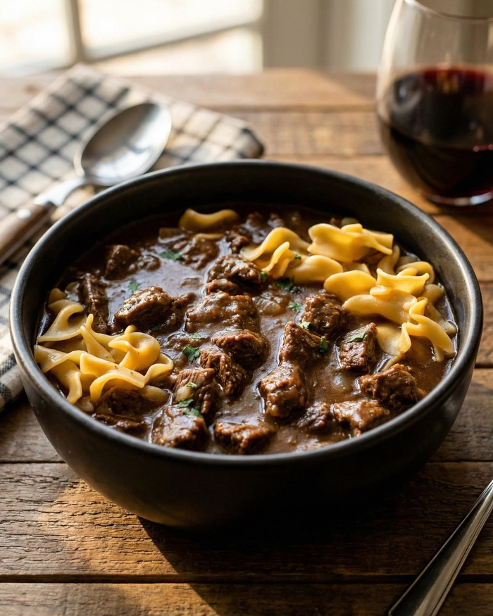 Hearty Slow-Cooked Beef and Noodles Made Simple