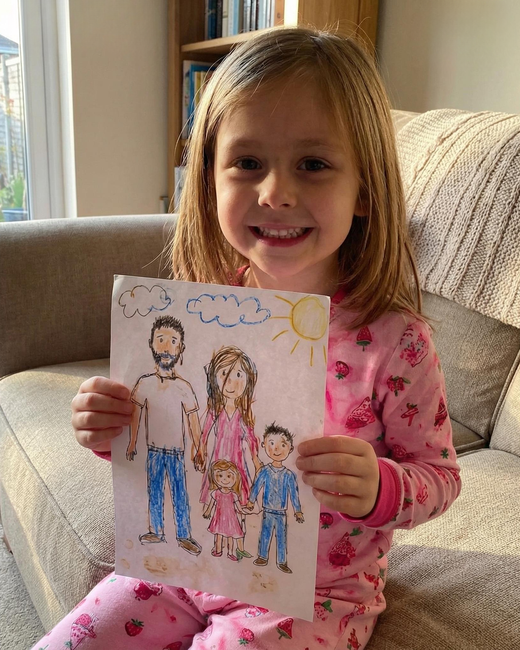 My 5-Year-Old Daughter Drew Our Family — and Added a Sweet Surprise