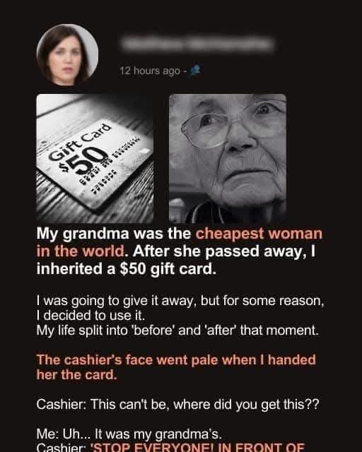 The $50 Gift Card My Grandmother Left Behind Turned Into an Unexpected Lesson