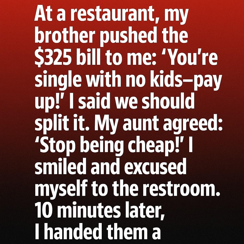 A Family Dinner Check Turned Into an Unexpected Lesson About Respect